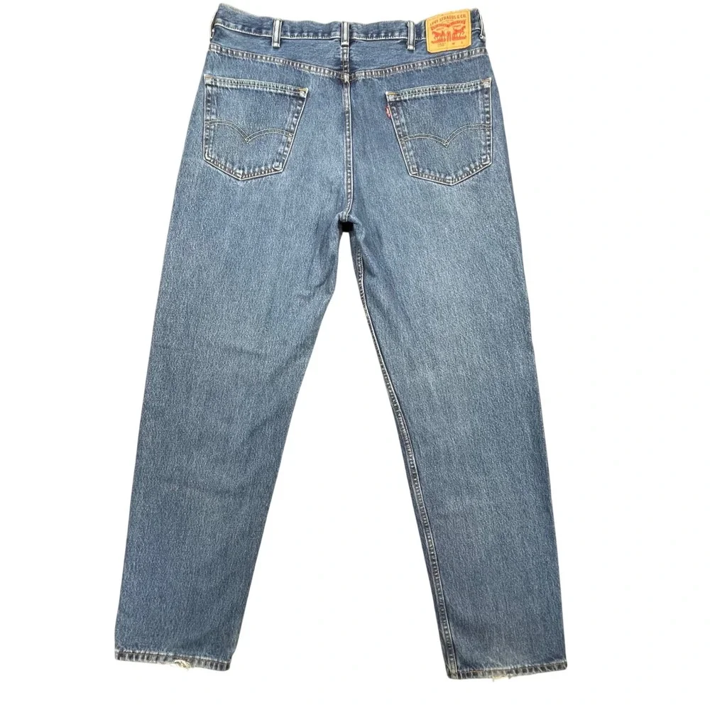 Levi's Blue 550 Relaxed Fit Tapered Leg Jeans Mens 40x36